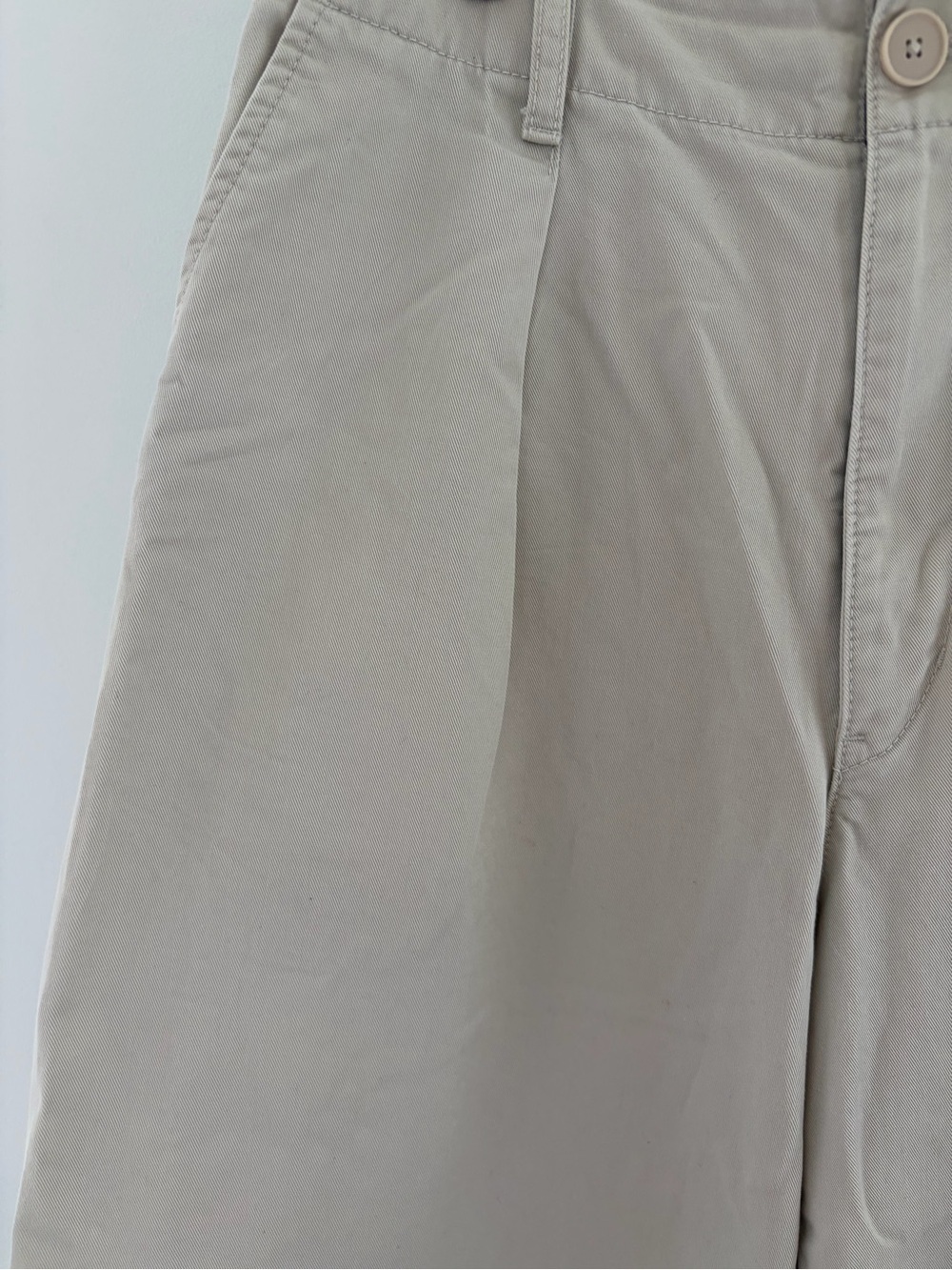 Uniqlo U Wide-Leg Cotton Twill Pants in Cream, W 25/ 63.5 cm - Picture 6 of 14